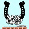 Floral Horseshoe svg