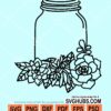 Floral bottle svg