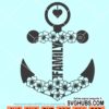 Floral family anchor SVG