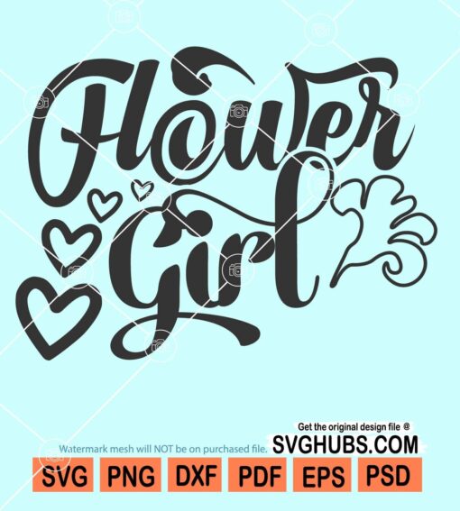 Flower girl svg