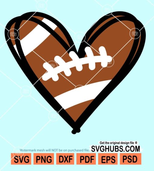 Football heart svg