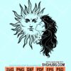 Girl and sun svg
