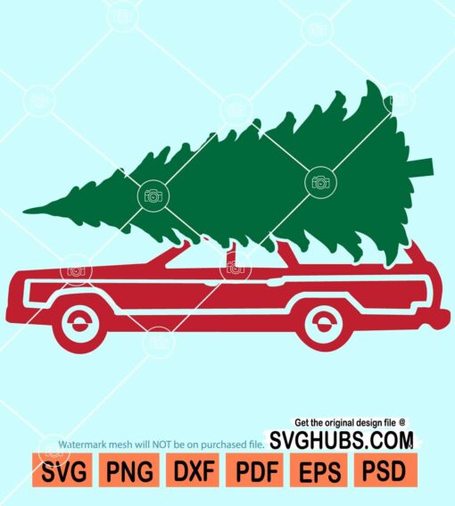 Griswold car with christmas tree svg