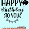 Happy birthday to you svg
