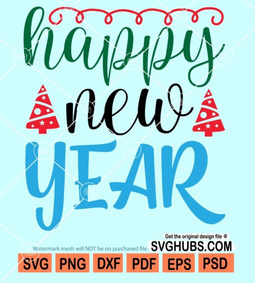 Happy new year svg