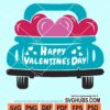 Happy valentine's day truck svg