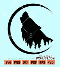 Howling wolf svg