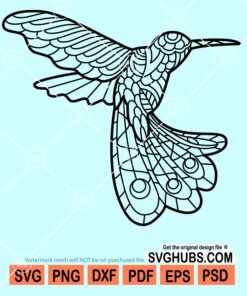 Hummingbird mandala svg