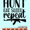 Hunt eat sleep repeat svg