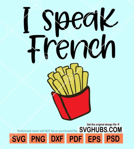 I speak french svg