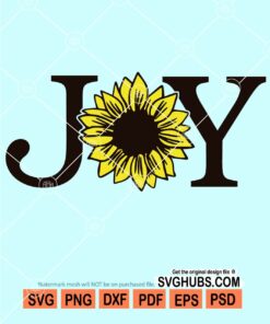 Joy sunflower svg