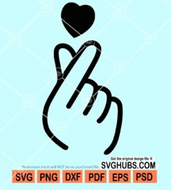 Korean Finger heart svg