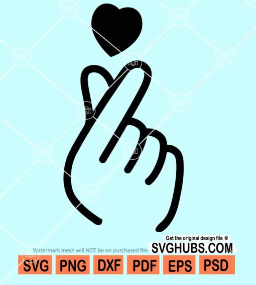 Korean Finger heart svg