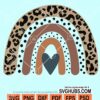 Leopard print rainbow svg