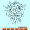 Lilium flower svg
