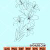 Lily flower svg