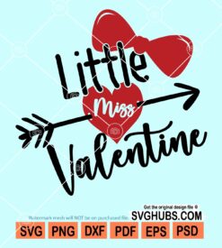 Little miss valentine svg