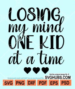 Losing My Mind One Kid at a Time SVG