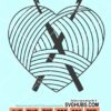 Love heart yarn ball svg
