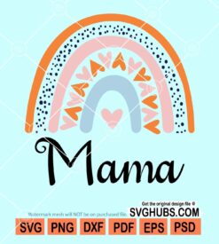 Mama Boho Rainbow SVG