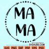 Mama floral circle SVG