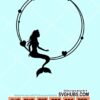 Mermaid circle frame svg