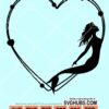 Mermaid heart frame svg