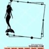 Mermaid square frame svg