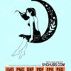 Moon girl svg