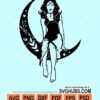 Moon girl svg