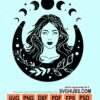 Moon girl svg