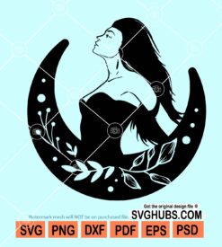 Moon girl svg