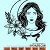 Moon girl svg