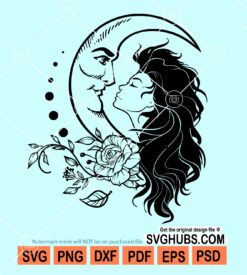 Moon girl svg