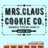 Mrs claus cookie co svg