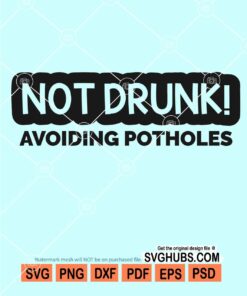 Not drunk! Avoiding potholes svg