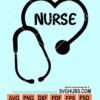Nurse stethoscope svg