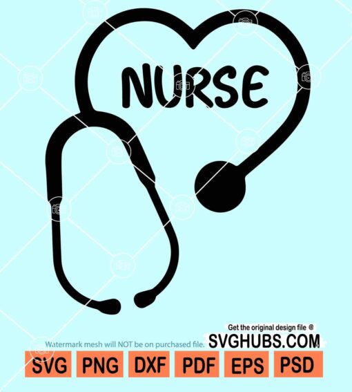 Nurse stethoscope svg