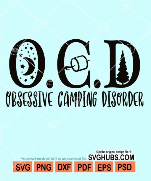 Obsessive camping disorder svg