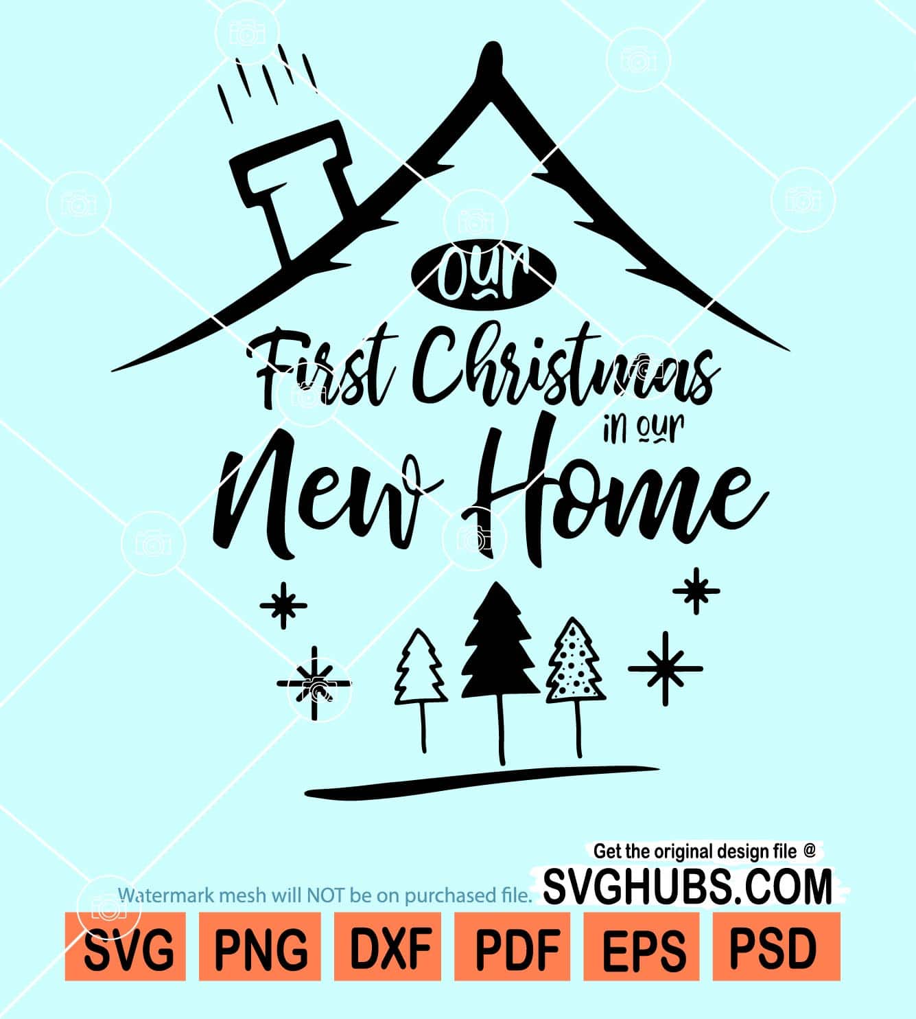 Our first christmas in our new home svg, first Christmas svg, kids