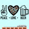 Peace love beer svg