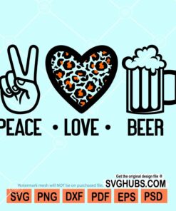 Peace love beer svg