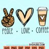 Peace love coffee svg