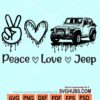 Peace love jeep svg