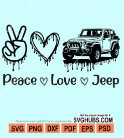 Peace love jeep svg