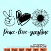 Peace love sunshine svg