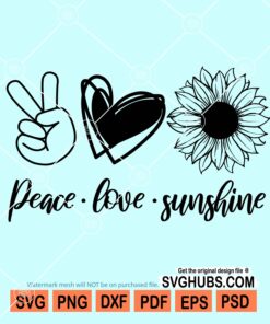 Peace love sunshine svg