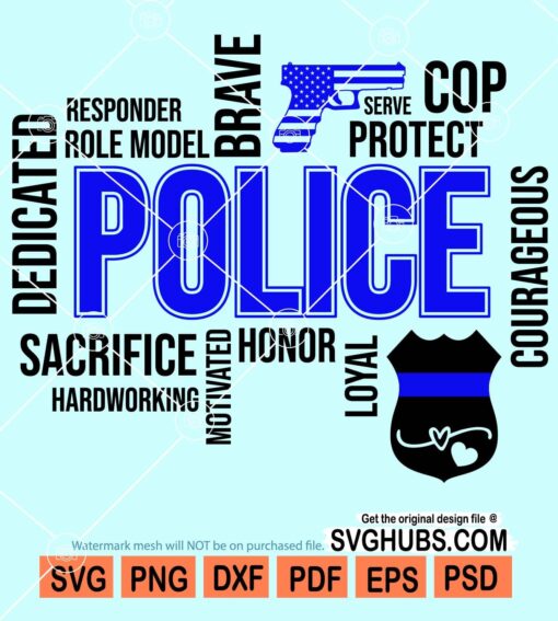 Police with words svg