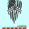 Racing america flag svg