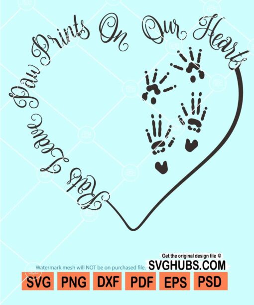 Rats leave paw prints on our hearts svg